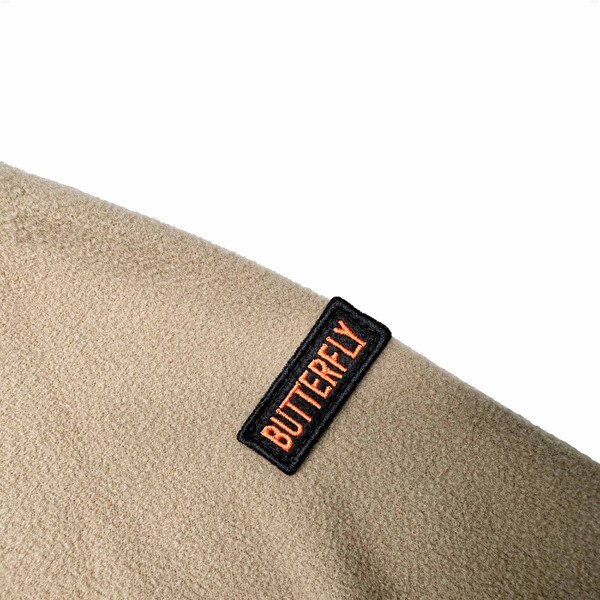 Butterfly Half Zip Fleece - Beige - Logo - Close-Up